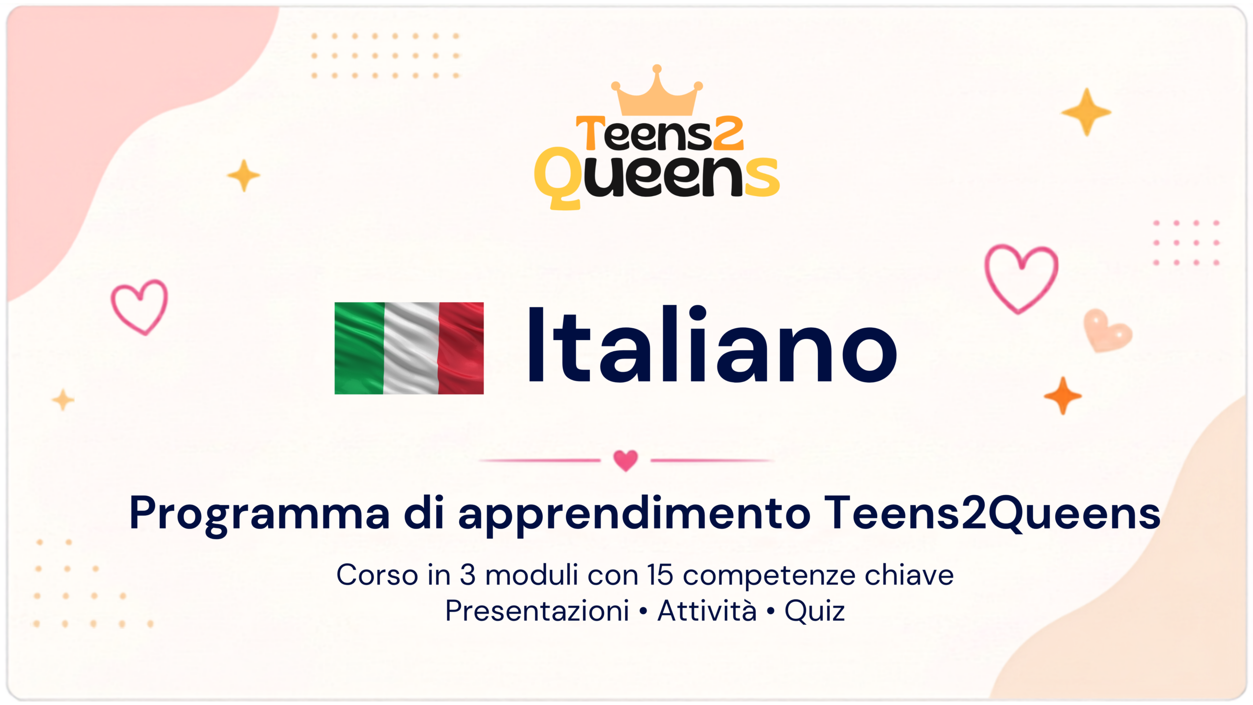 🇮🇹 Italiano | Programma di Apprendimento Teens2Queens